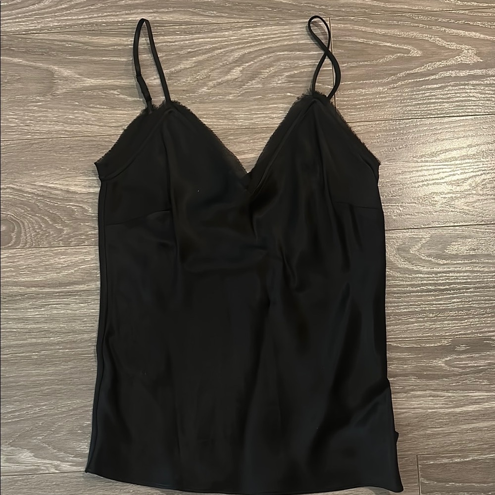 Frame Black Satin Top